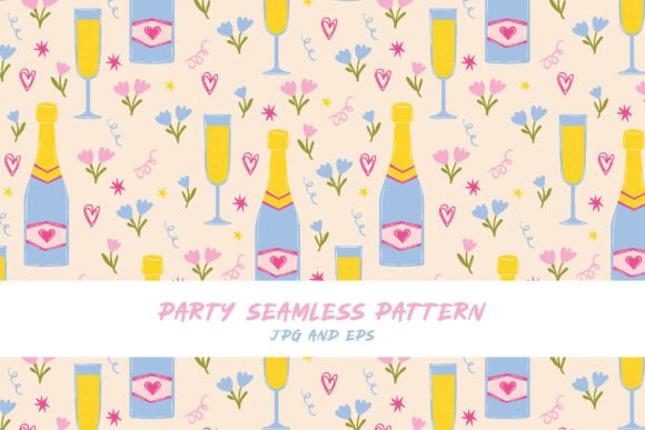 Champagne-Inspired Vector Patterns for a Polished Design Aesthetic