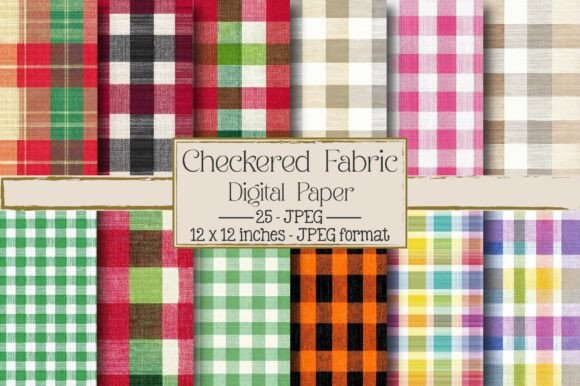 Checkered Fabric Samples for Creative Use
