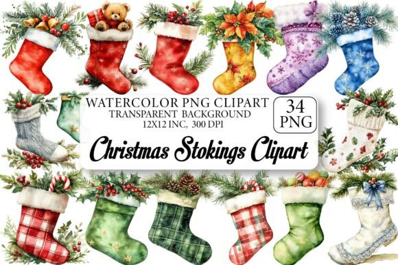Christmas Stokings Clipart: A Versatile Resource for Holiday Creativity
