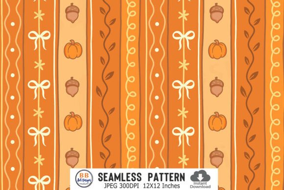 Coquette Fall Stripes Seamless Pattern: A Versatile Design for Creative Projects