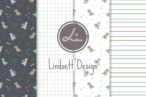 Cute Dinosaur Pattern Digital Paper: A Creative Resource for Modern Designers