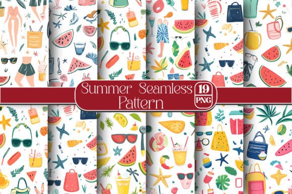 Exploring Summer Seamless Patterns and PNG Files for Creative Projects