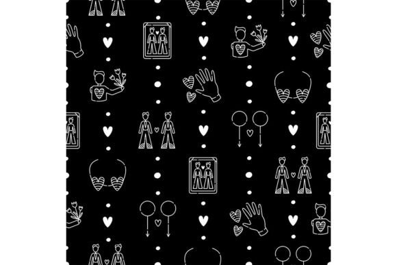 Gays Black and White Seamless Pattern: A Modern LGBT Design for Inclusive Expression