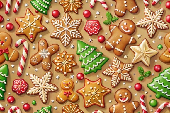 Holiday Gingerbread Cookie Assortment: A Festive Visual Delight for Seasonal Creations