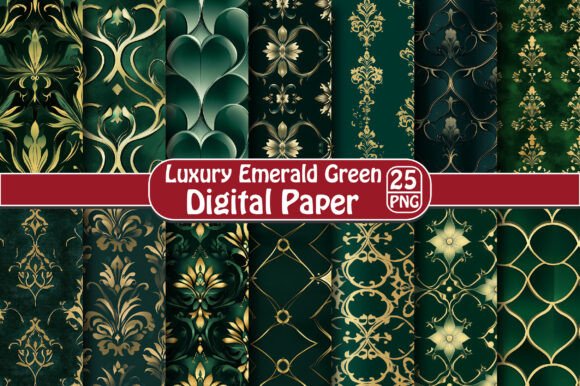Luxury Emerald Green Pattern: A Versatile Design Asset for Creative Projects