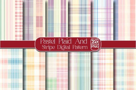 Pastel Plaid and Stripe Digital Pattern – A Versatile Design for Creative Projects