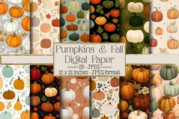 Pumpkins Fall Digital Paper: A Versatile Resource for Creative Projects