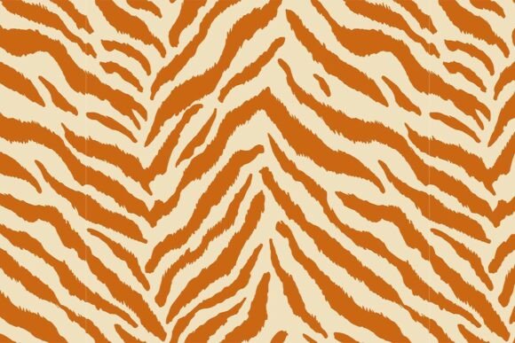 Seamless Tiger-Stripe Vector Pattern for Creative Projects