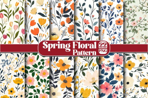 Spring Floral Pattern PNG: A Versatile Digital Asset for Creative Projects