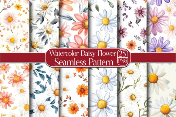 Watercolor Daisy Flower Seamless Pattern: A Versatile Design for Creative Projects
