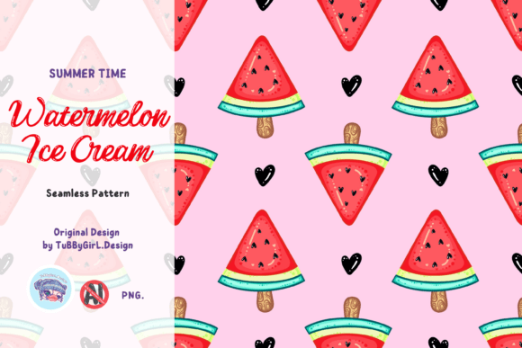 Watermelon Ice Cream Pattern: A Versatile Design for Creative Projects
