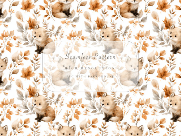 Woodland Warmth with Fox Seamless Pattern